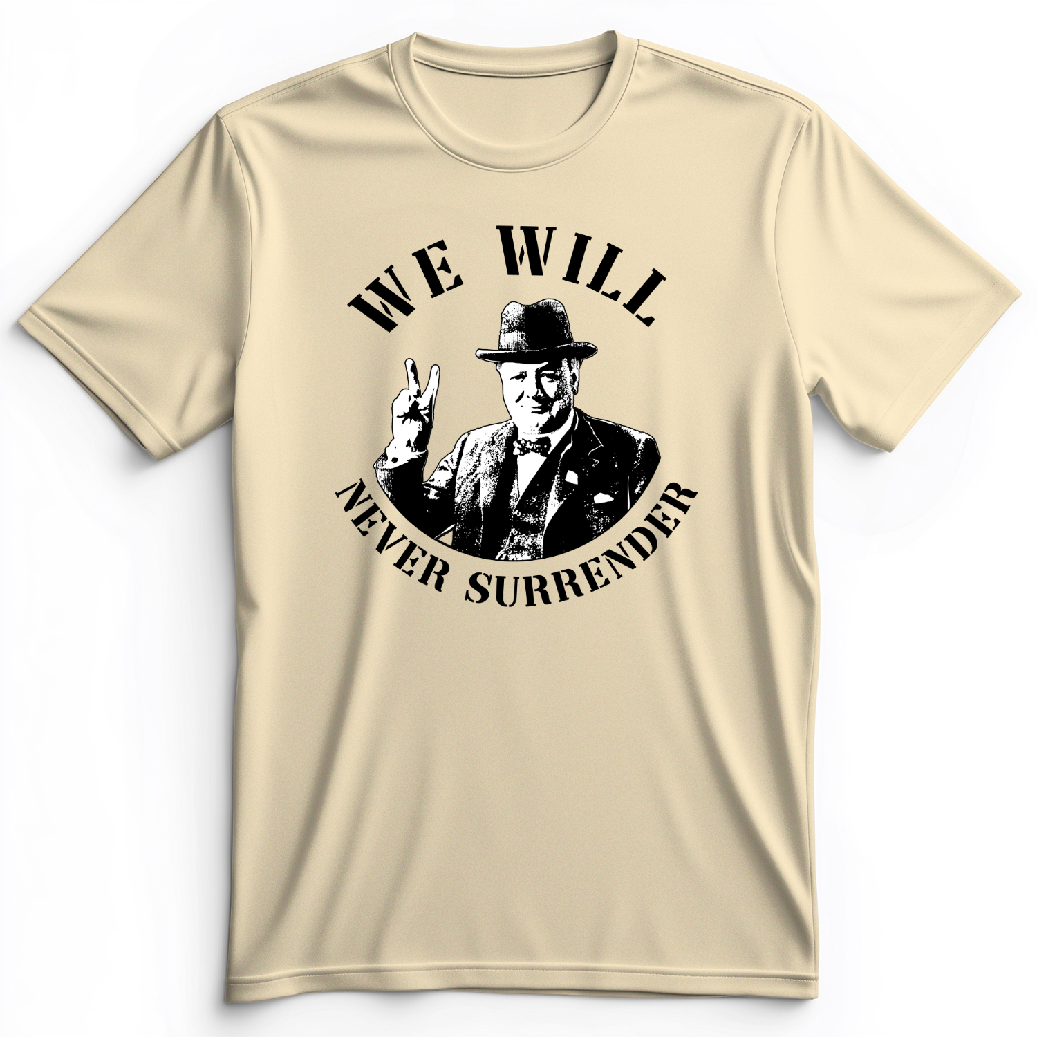 We Will Never Surrender Premium Tee Natural / S