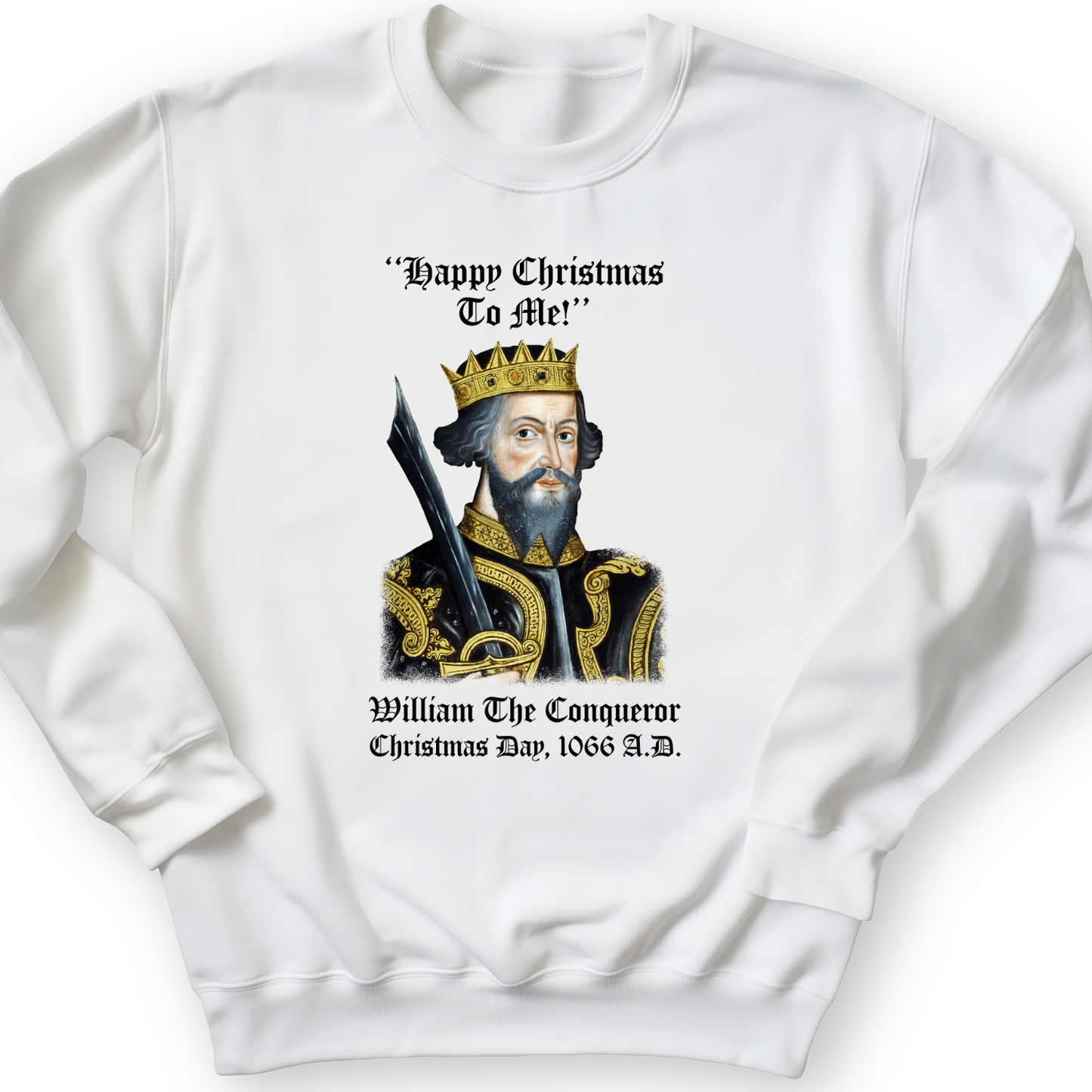 William the Conqueror Crowned Crewneck White / S