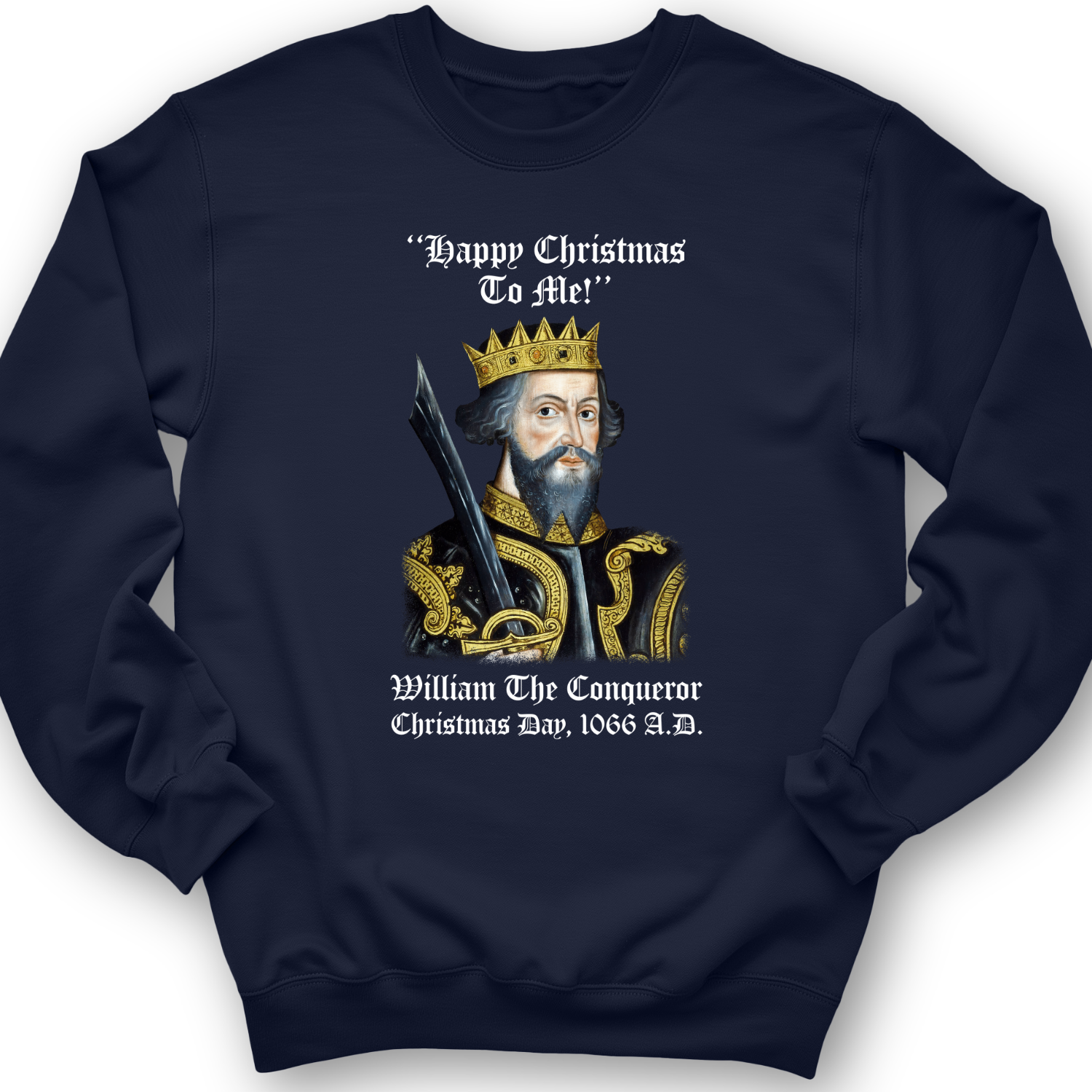 William the Conqueror Crowned Crewneck Navy / S