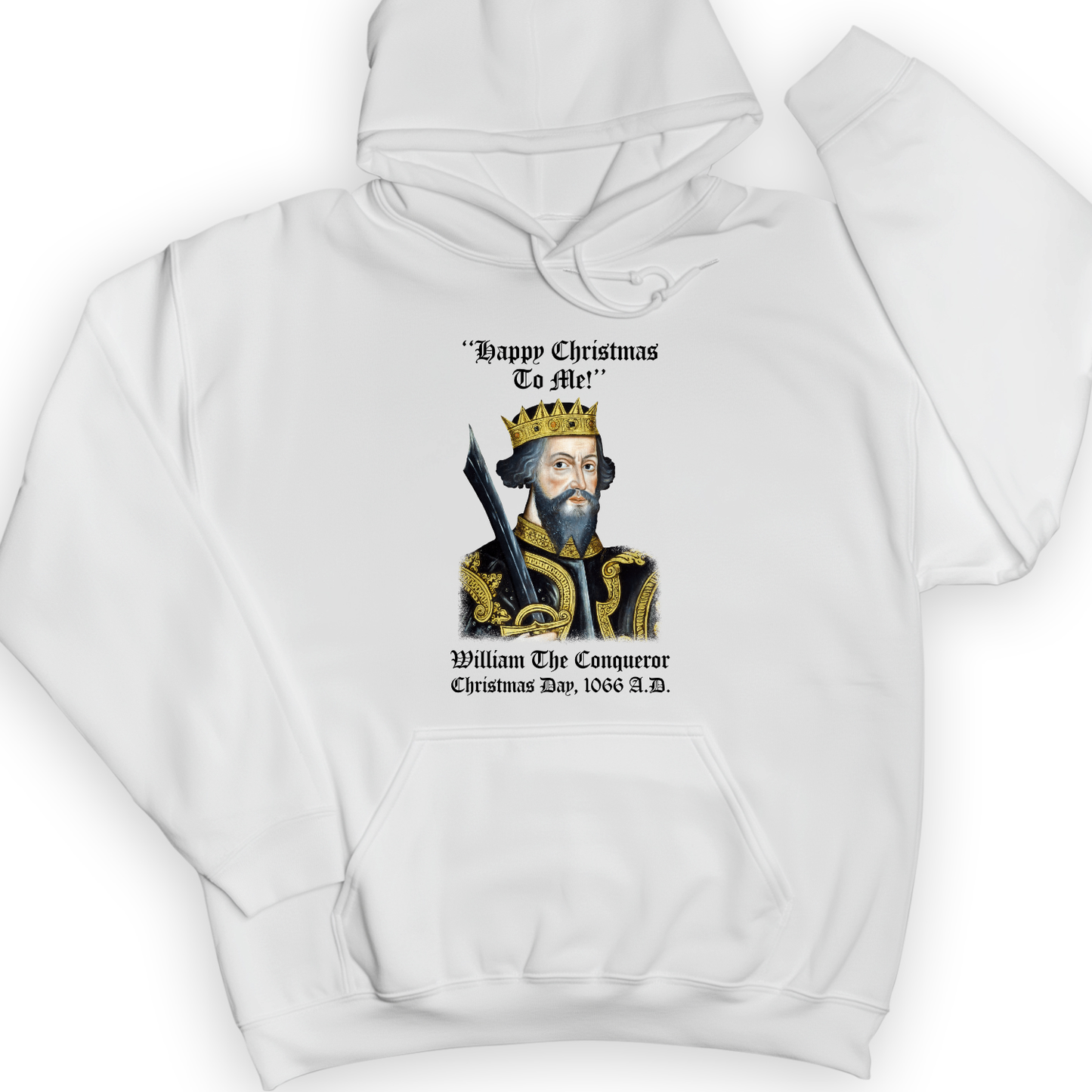 William the Conqueror Crowned Hoodie White / S