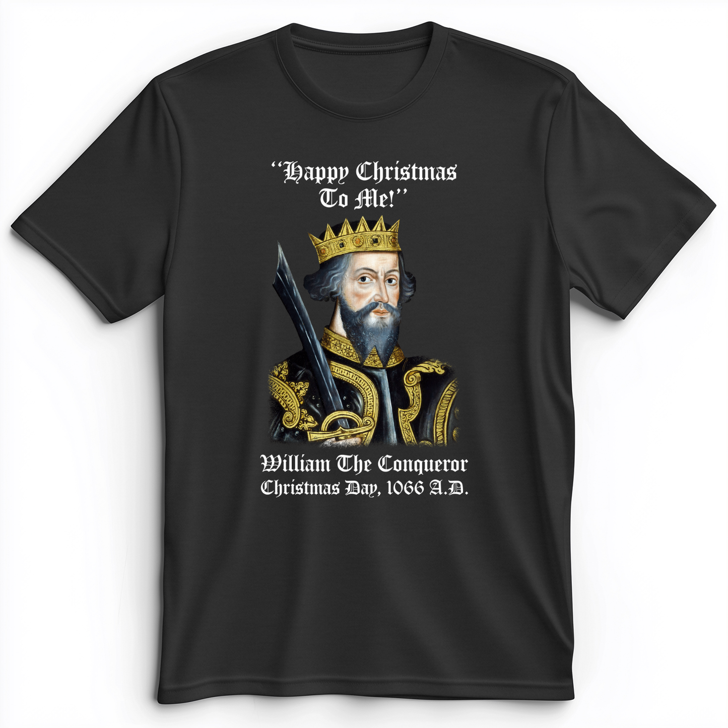 William the Conqueror Crowned Premium Tee Dark Grey Heather / S