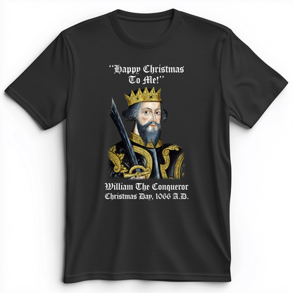 William the Conqueror Crowned Premium Tee Dark Grey Heather / S