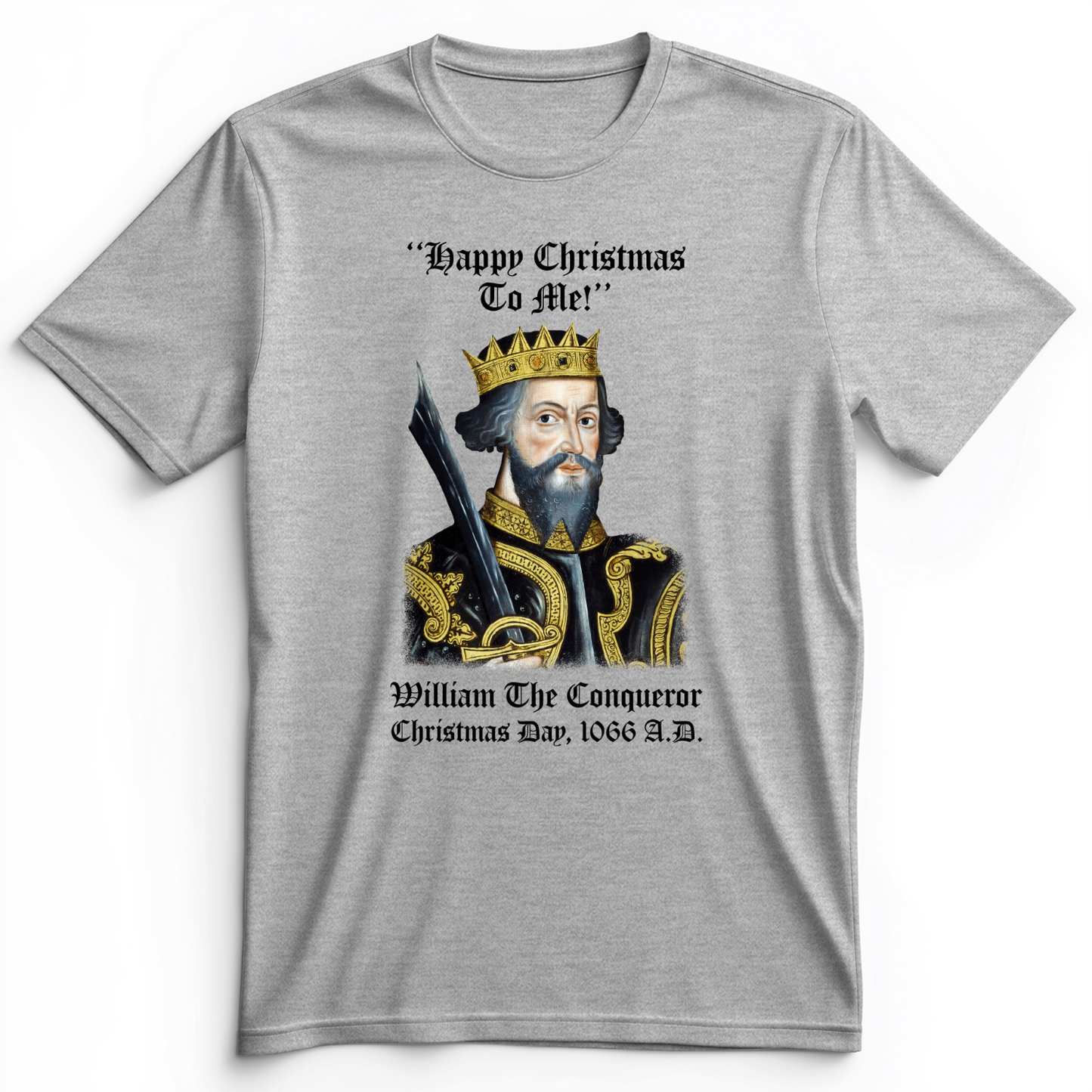 William the Conqueror Crowned Premium Tee Athletic Heather / S