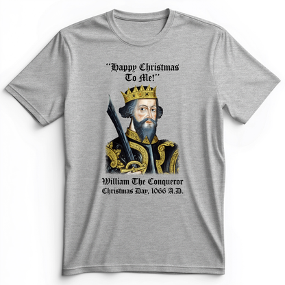 William the Conqueror Crowned Premium Tee Athletic Heather / S