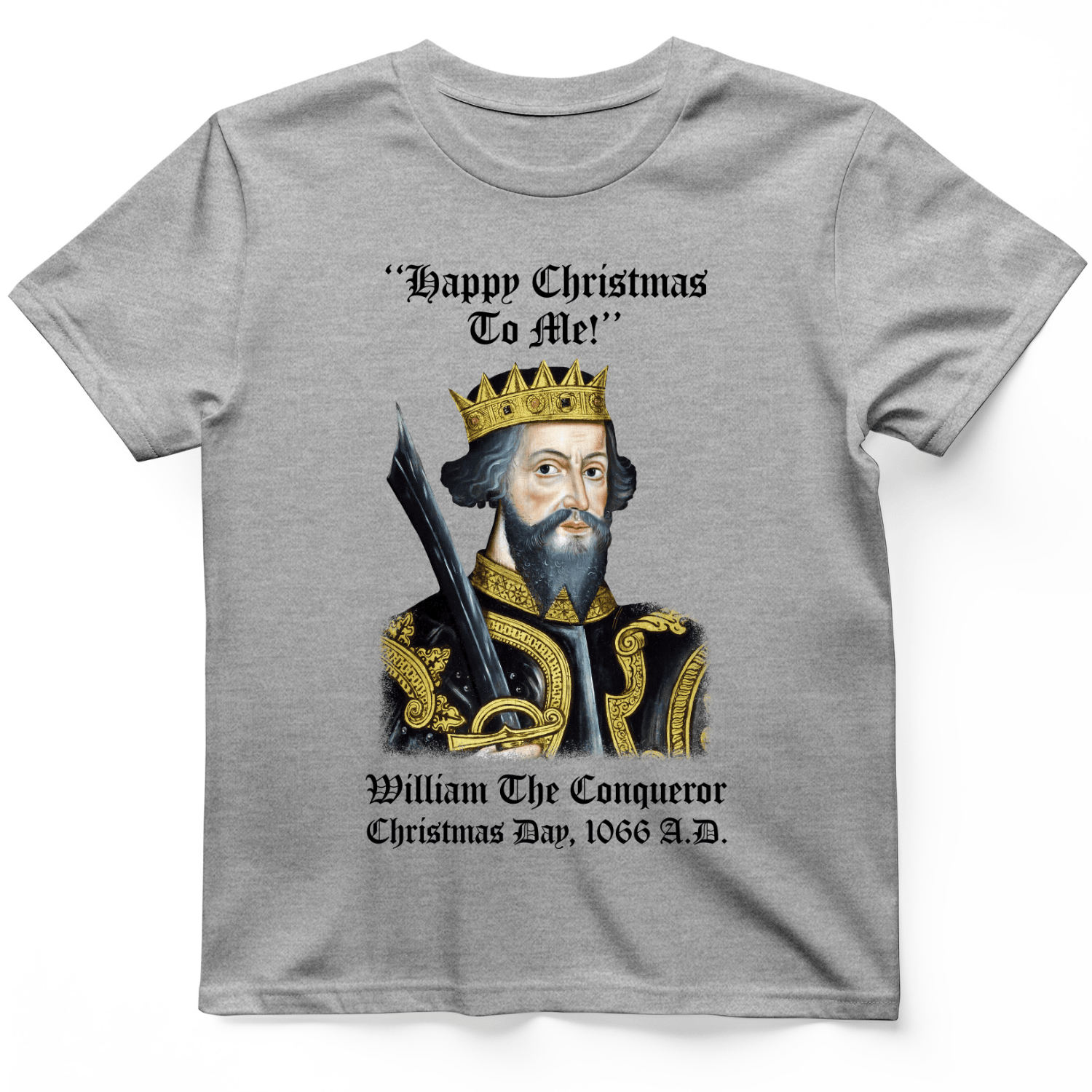 William the Conqueror Crowned T-Shirt Sport Grey / S
