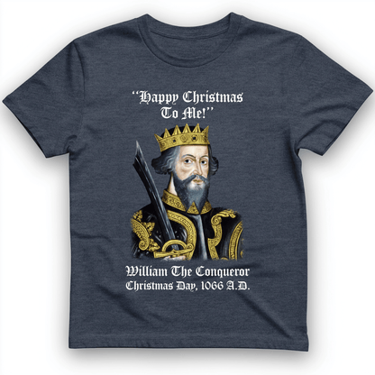 William the Conqueror Crowned T-Shirt Heather Navy / S