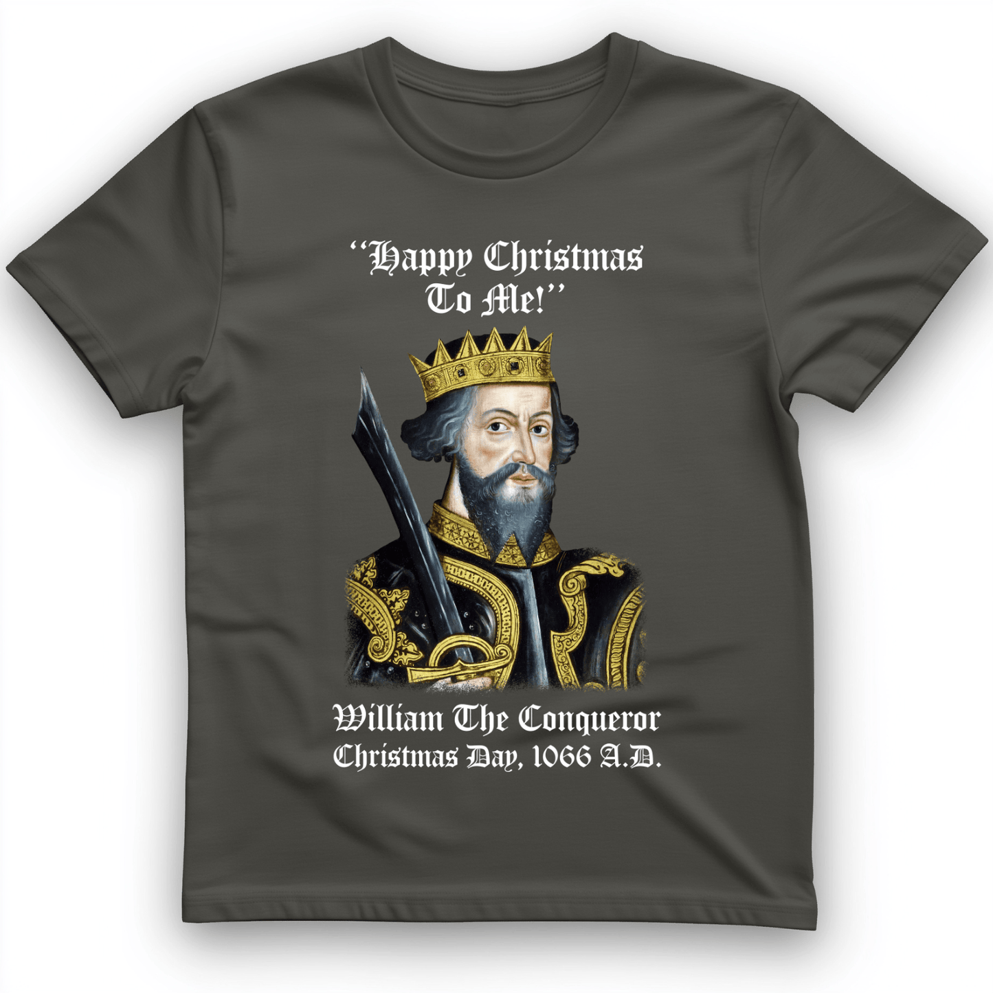 William the Conqueror Crowned T-Shirt Charcoal / S