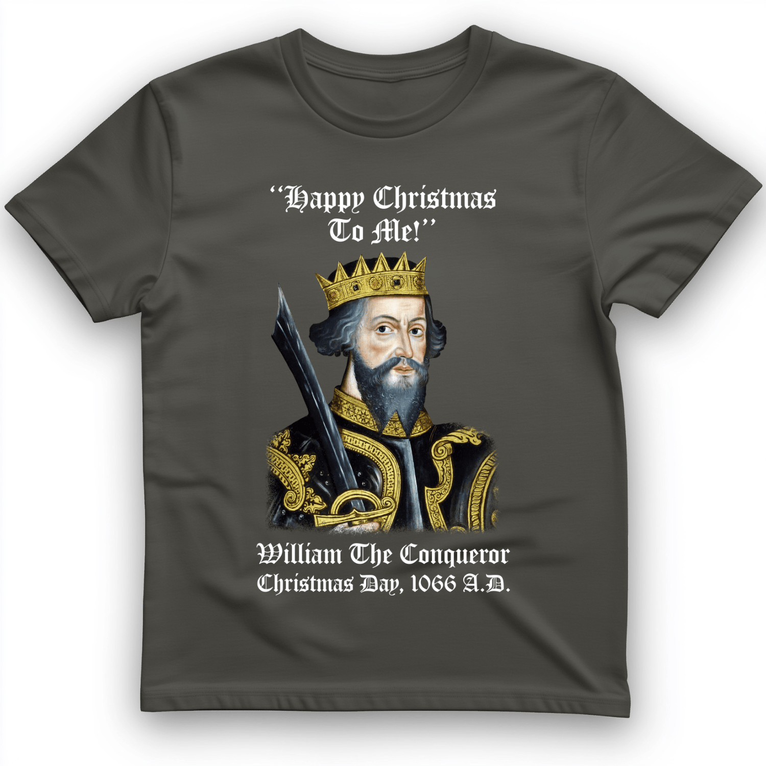 William the Conqueror Crowned T-Shirt Charcoal / S
