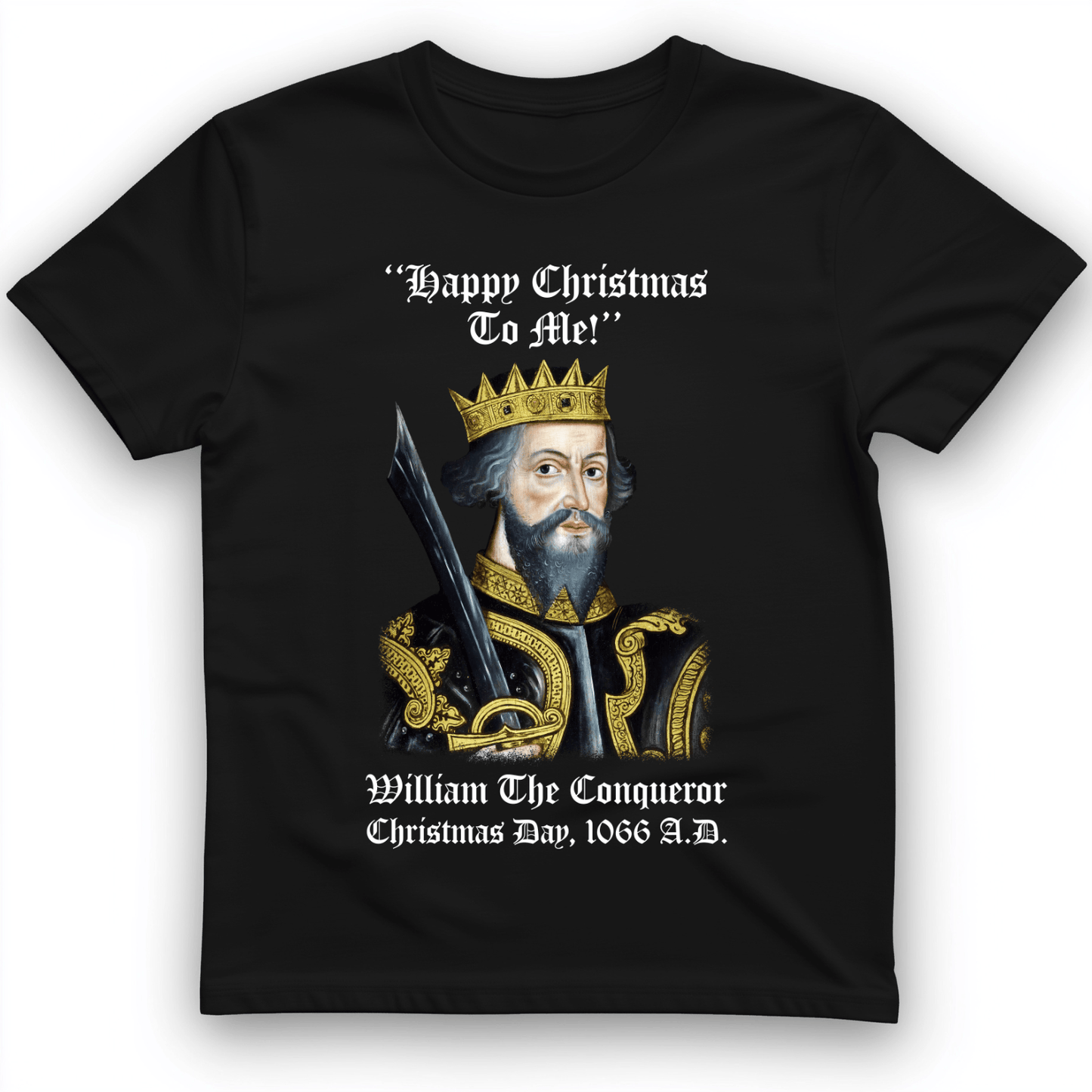 William the Conqueror Crowned T-Shirt Black / S