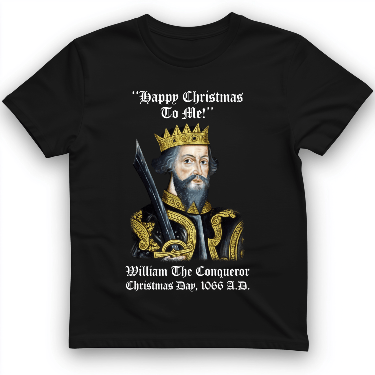 William the Conqueror Crowned T-Shirt Black / S