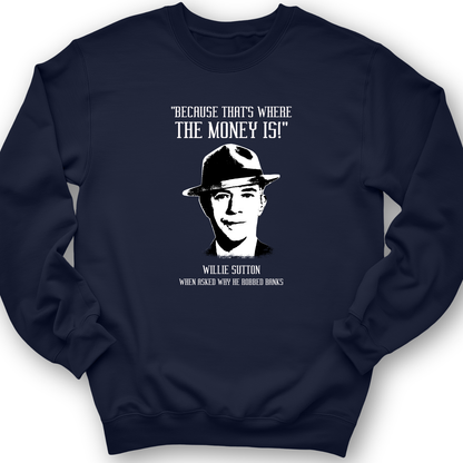 Willie Sutton Crewneck Navy / S