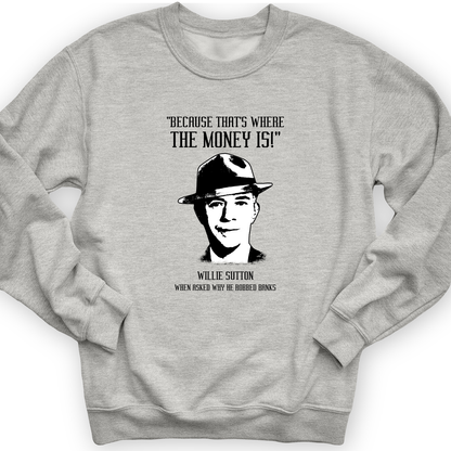 Willie Sutton Crewneck Sport Grey / S