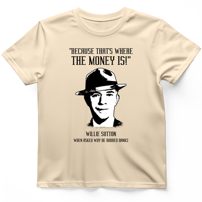 Willie Sutton T-Shirt Natural / S