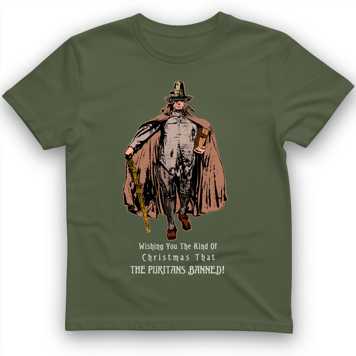 Wishing You The Christmas T-Shirt Military Green / S