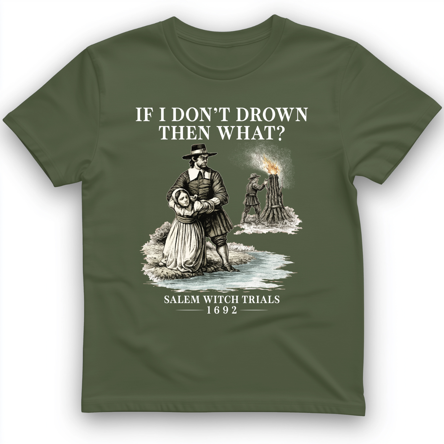 Witch T-Shirt Military Green / S