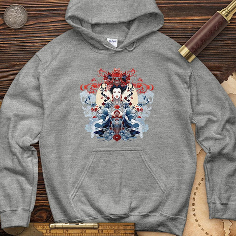 Woman Holding an Ornament Hoodie Sport Grey / S
