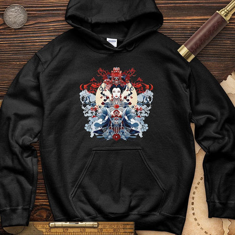 Woman Holding an Ornament Hoodie Black / S
