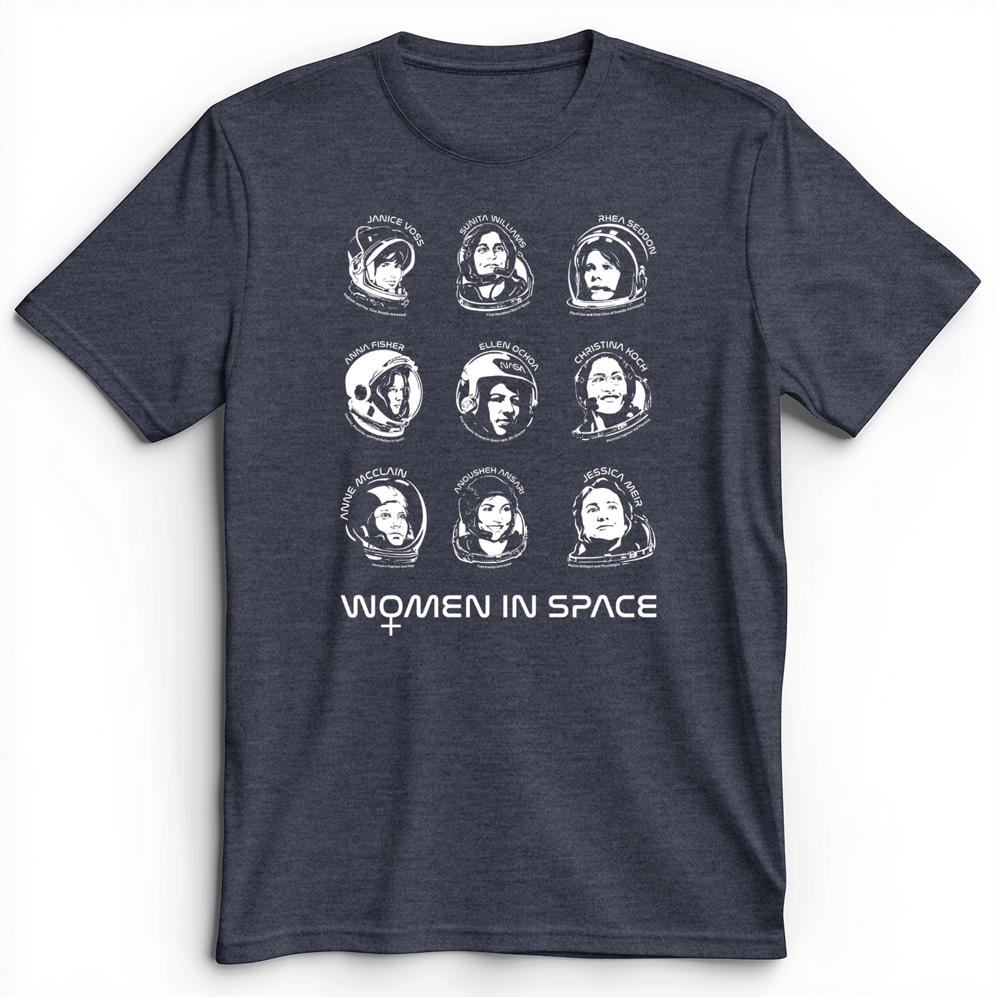 Women In Space Premium Tee Heather Navy / S