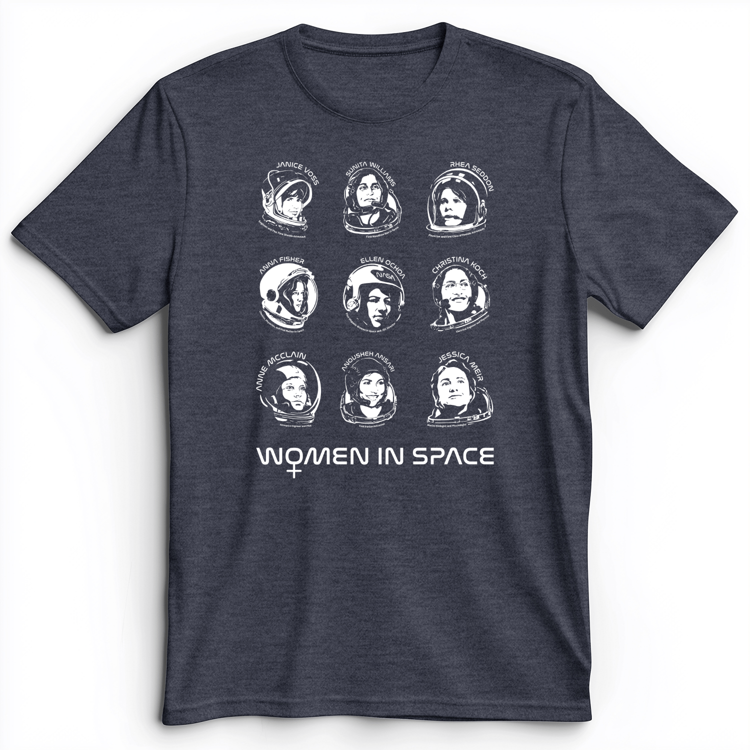 Women In Space Premium Tee Heather Navy / S