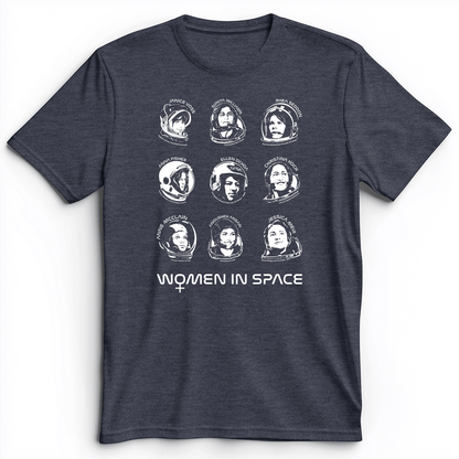Women In Space Premium Tee Heather Navy / S