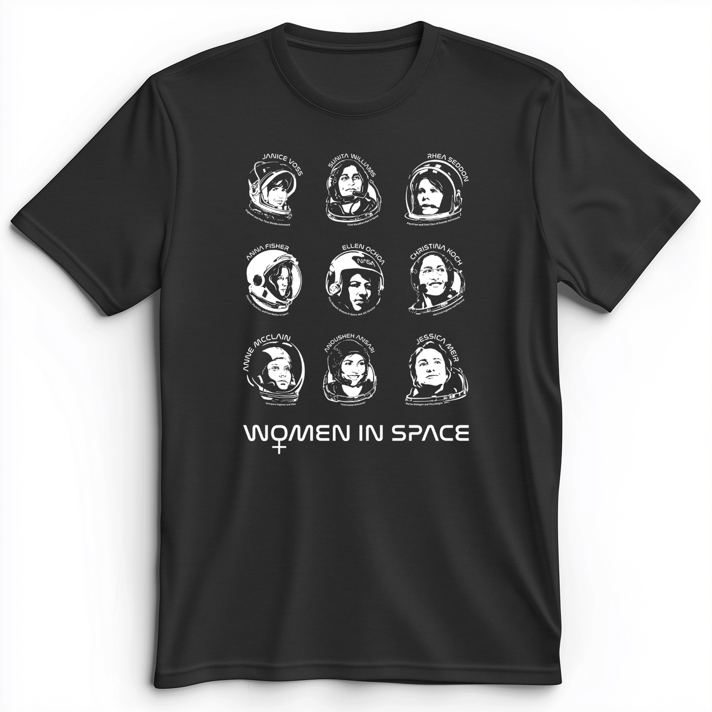 Women In Space Premium Tee Dark Grey Heather / S