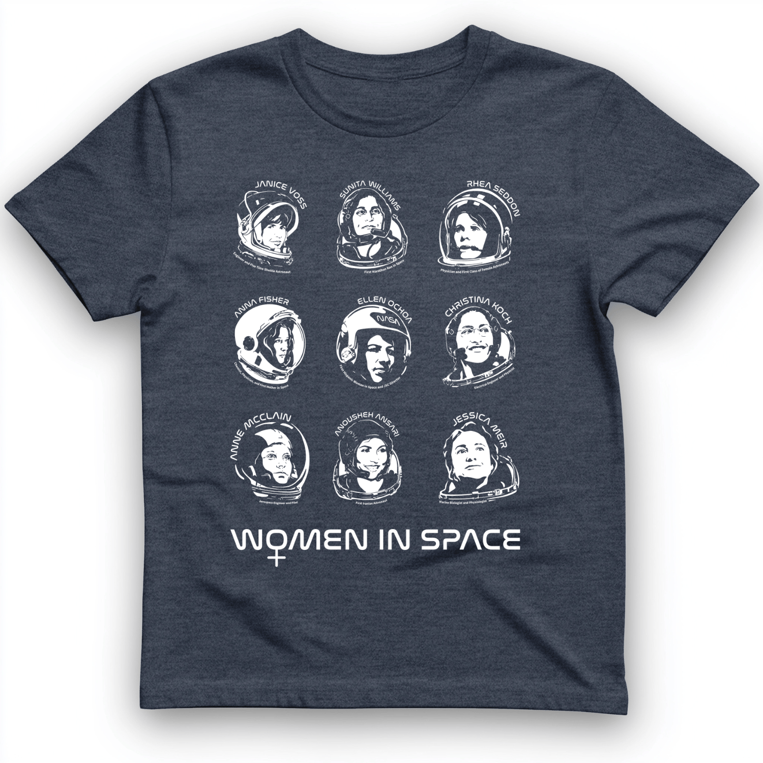 Women in Space T-Shirt Heather Navy / S