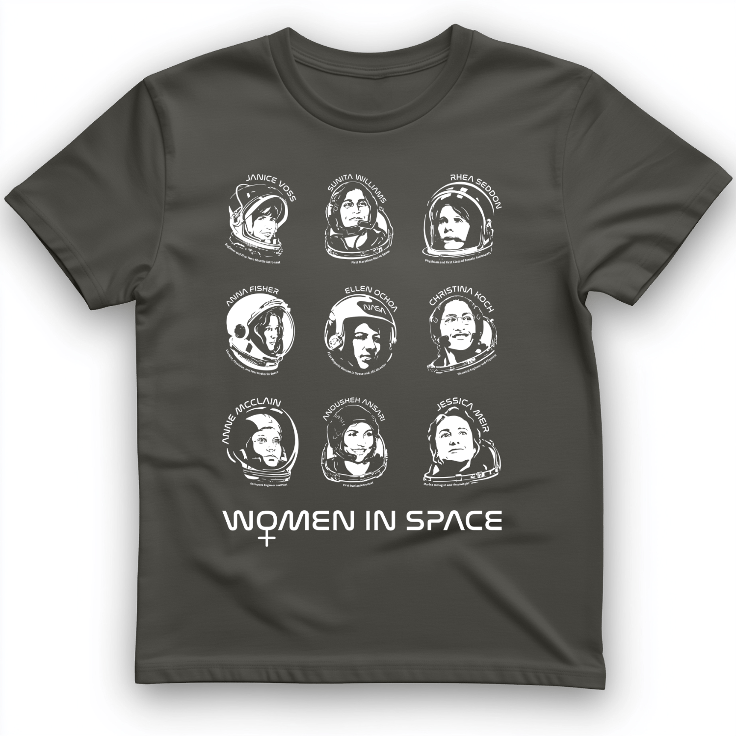 Women in Space T-Shirt Charcoal / S