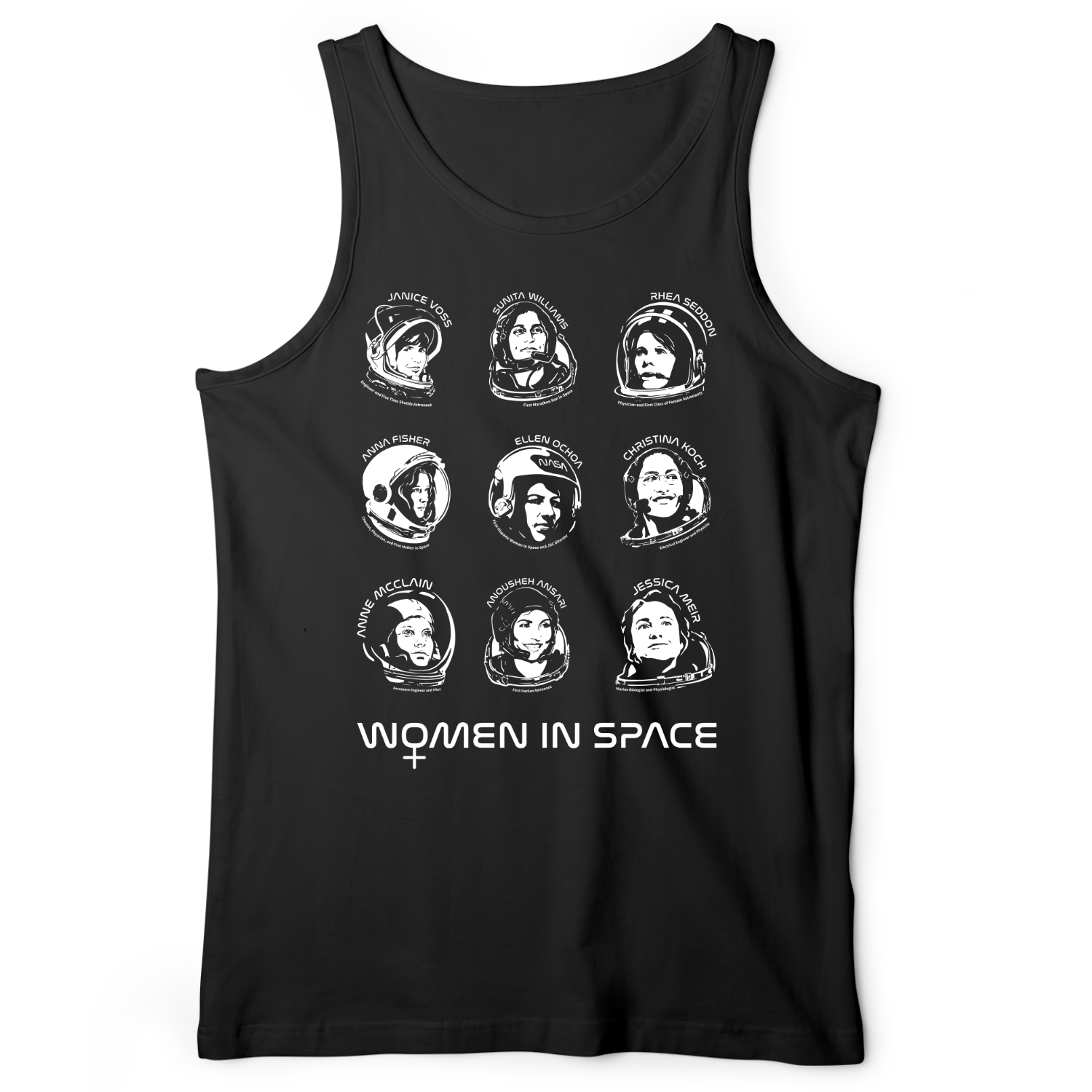 Women In Space Tank Black / XS