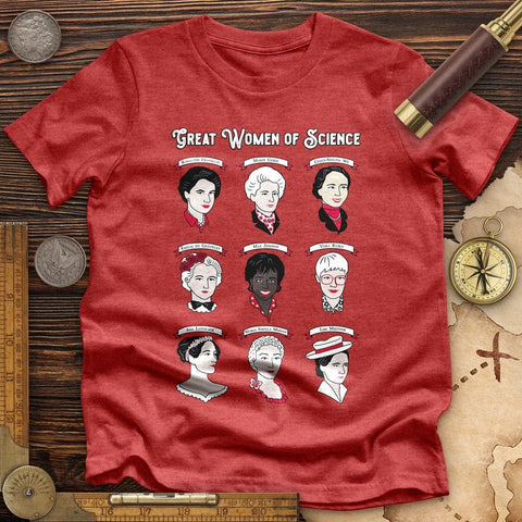 Women Of Science Premium Quality Tee Heather Red / S