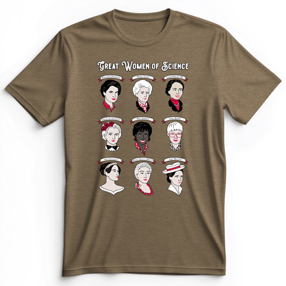 Women Of Science Premium Tee Heather Olive / S