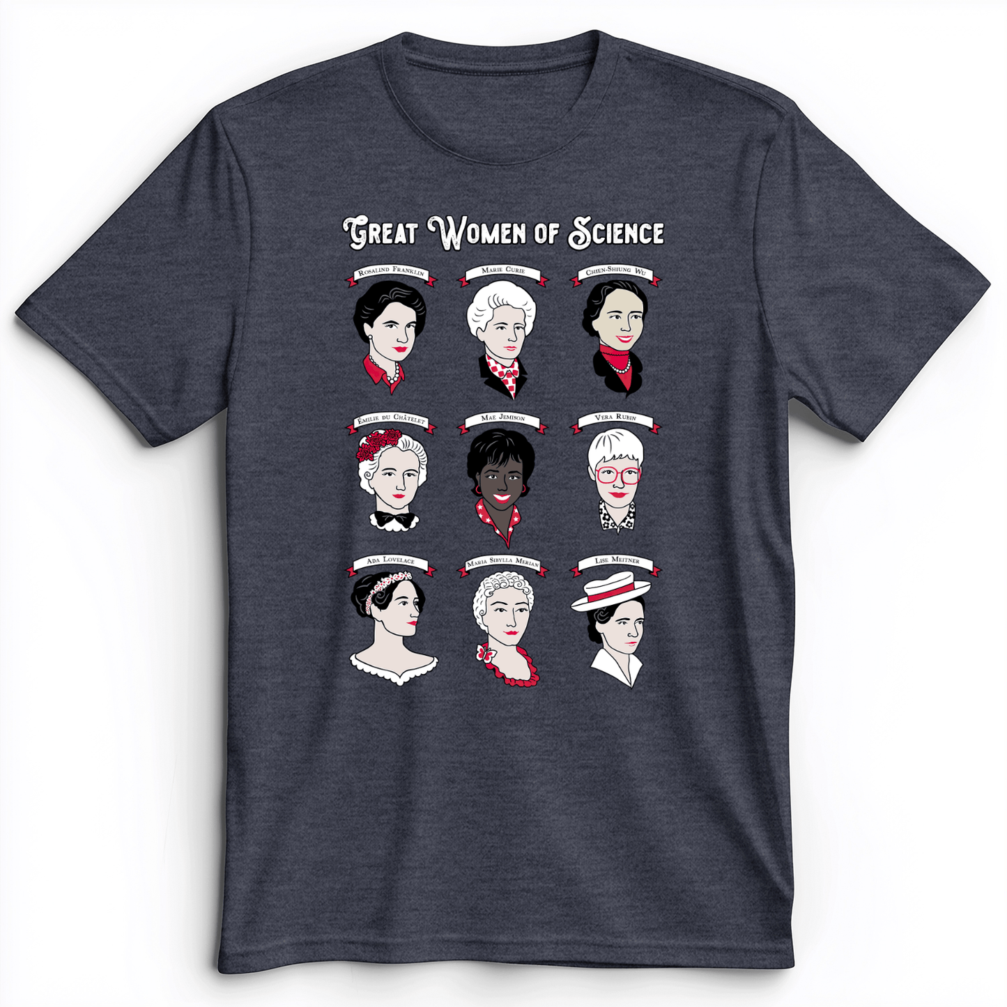 Women Of Science Premium Tee Heather Navy / S
