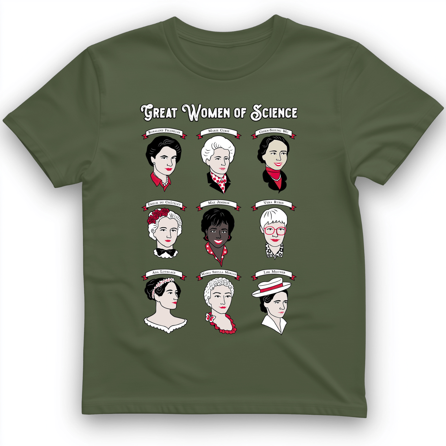 Women of Science T-Shirt Military Green / S