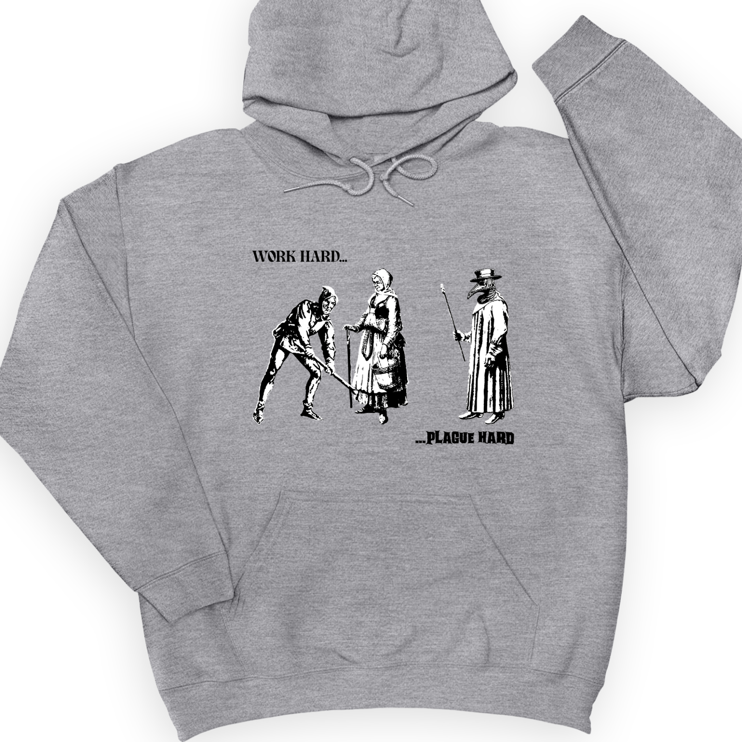 Work Hard Plague Hard Hoodie Sport Grey / S