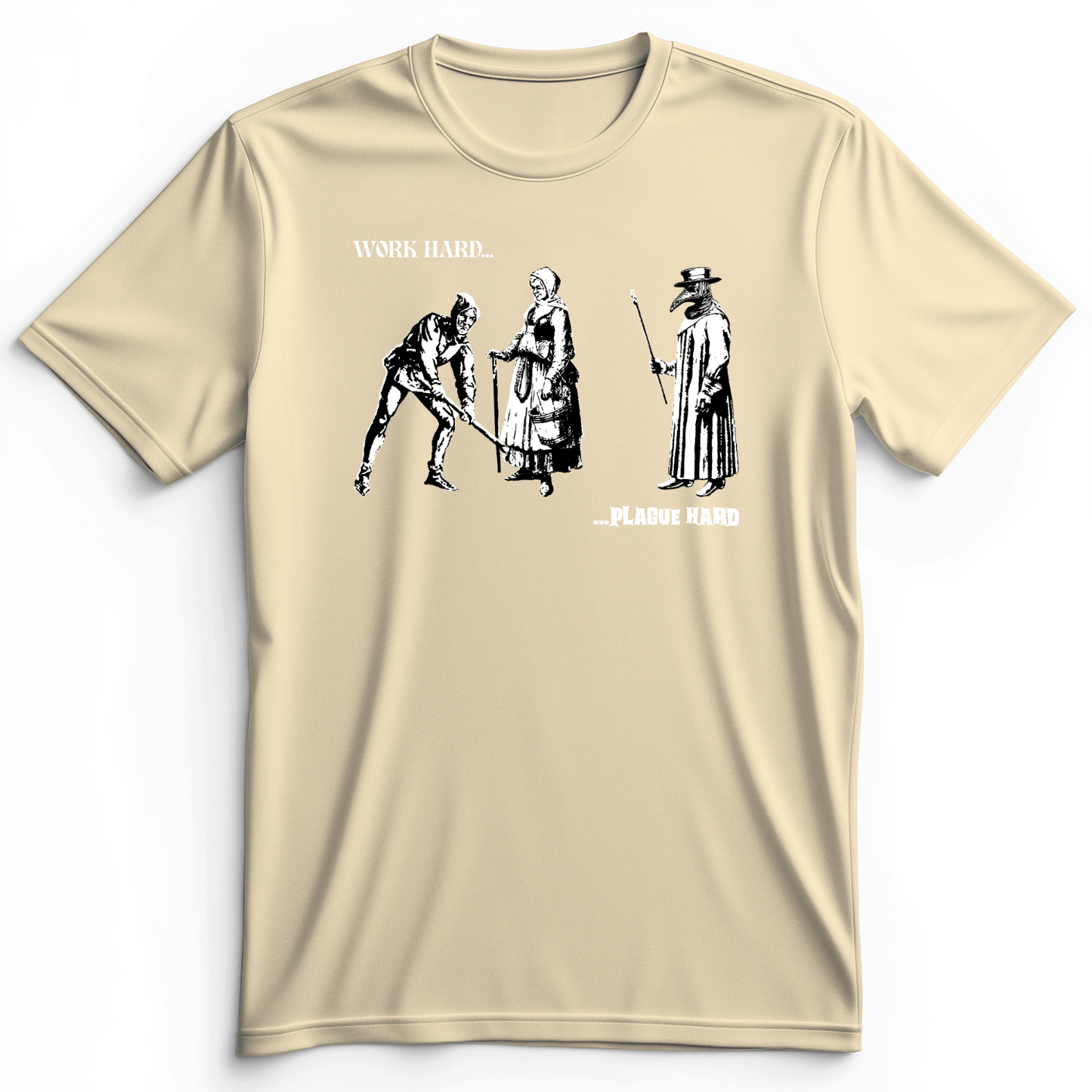 Work Hard Plague Hard Premium Tee Natural / S