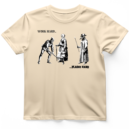 Work Hard Plague Hard T-Shirt Natural / S