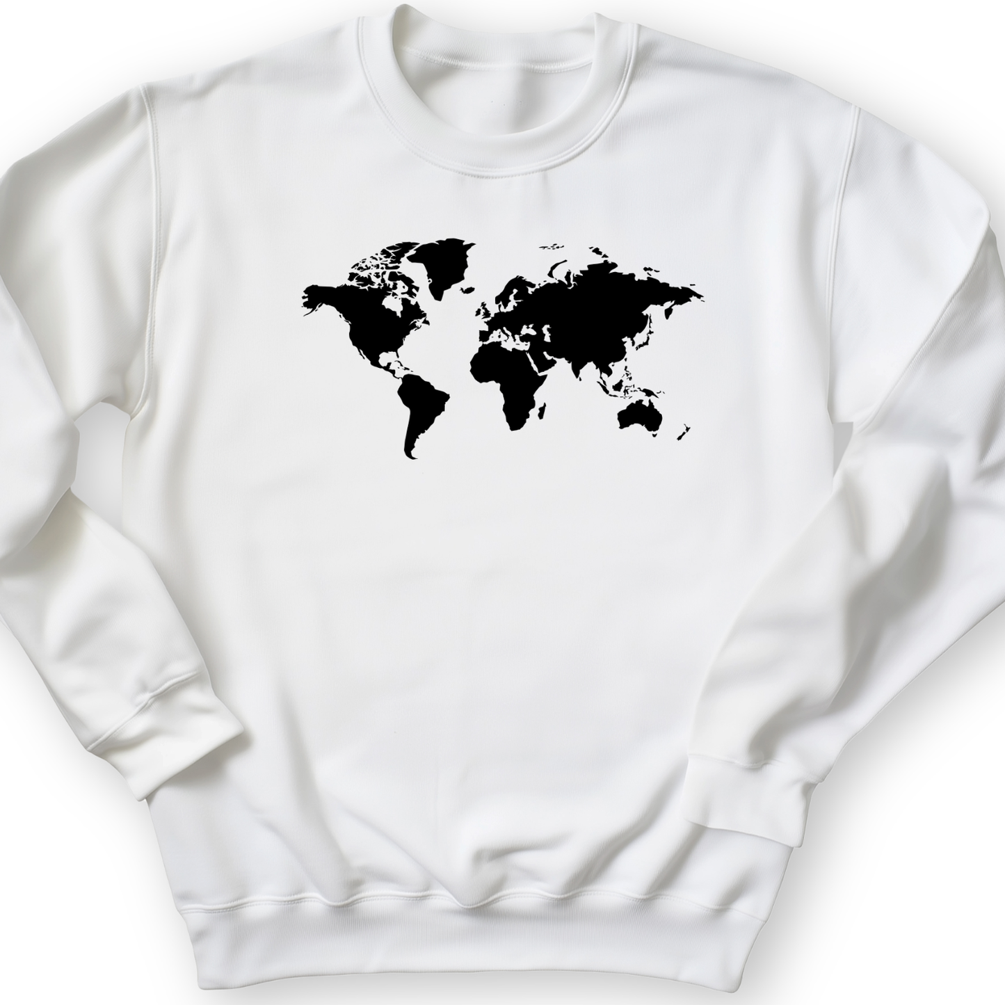 World Map Crewneck White / S