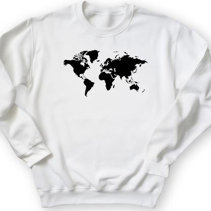 World Map Crewneck White / S