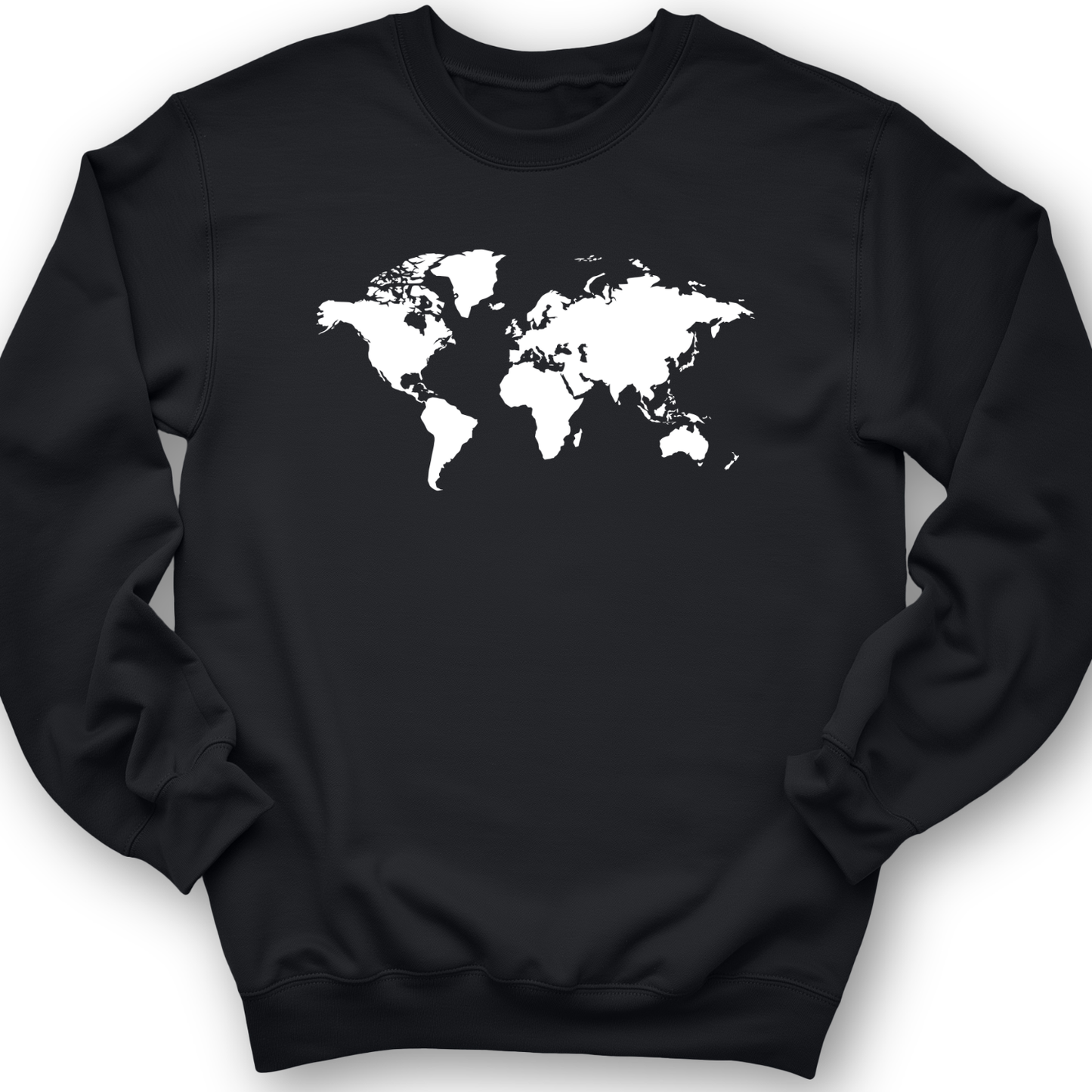 World Map Crewneck Black / S