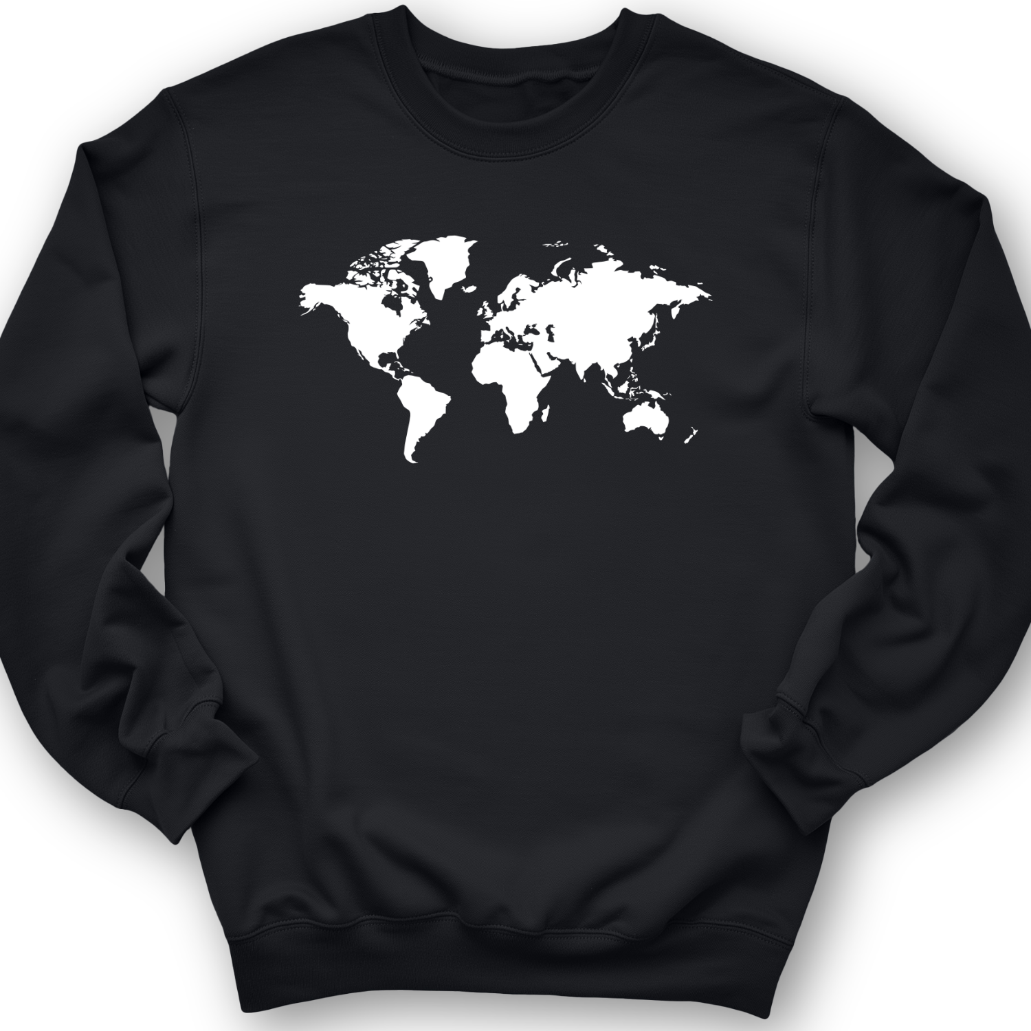 World Map Crewneck Black / S