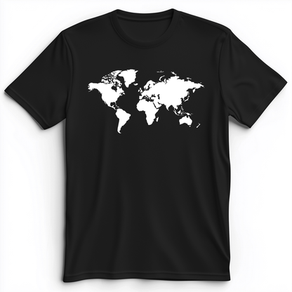 World Map Premium Tee Black / S