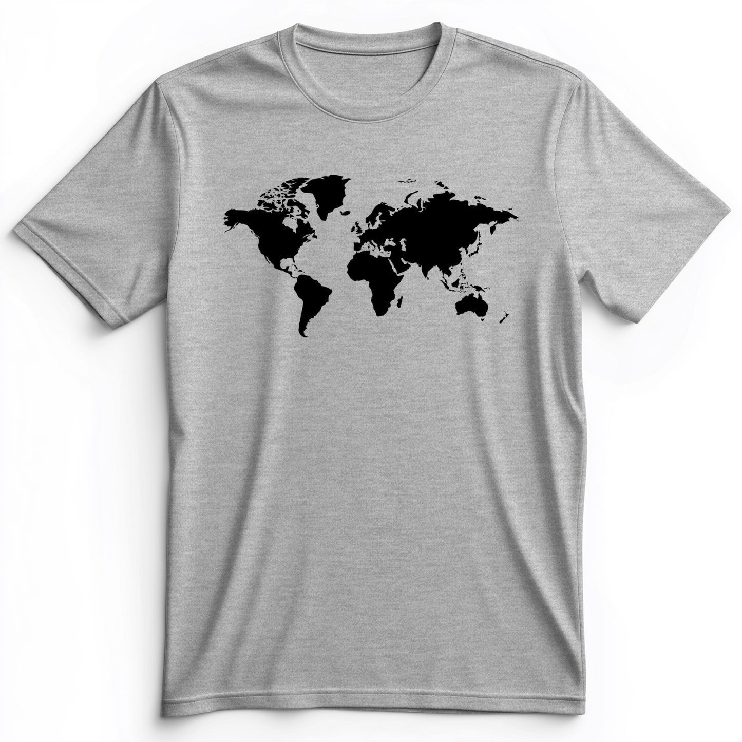 World Map Premium Tee Athletic Heather / S