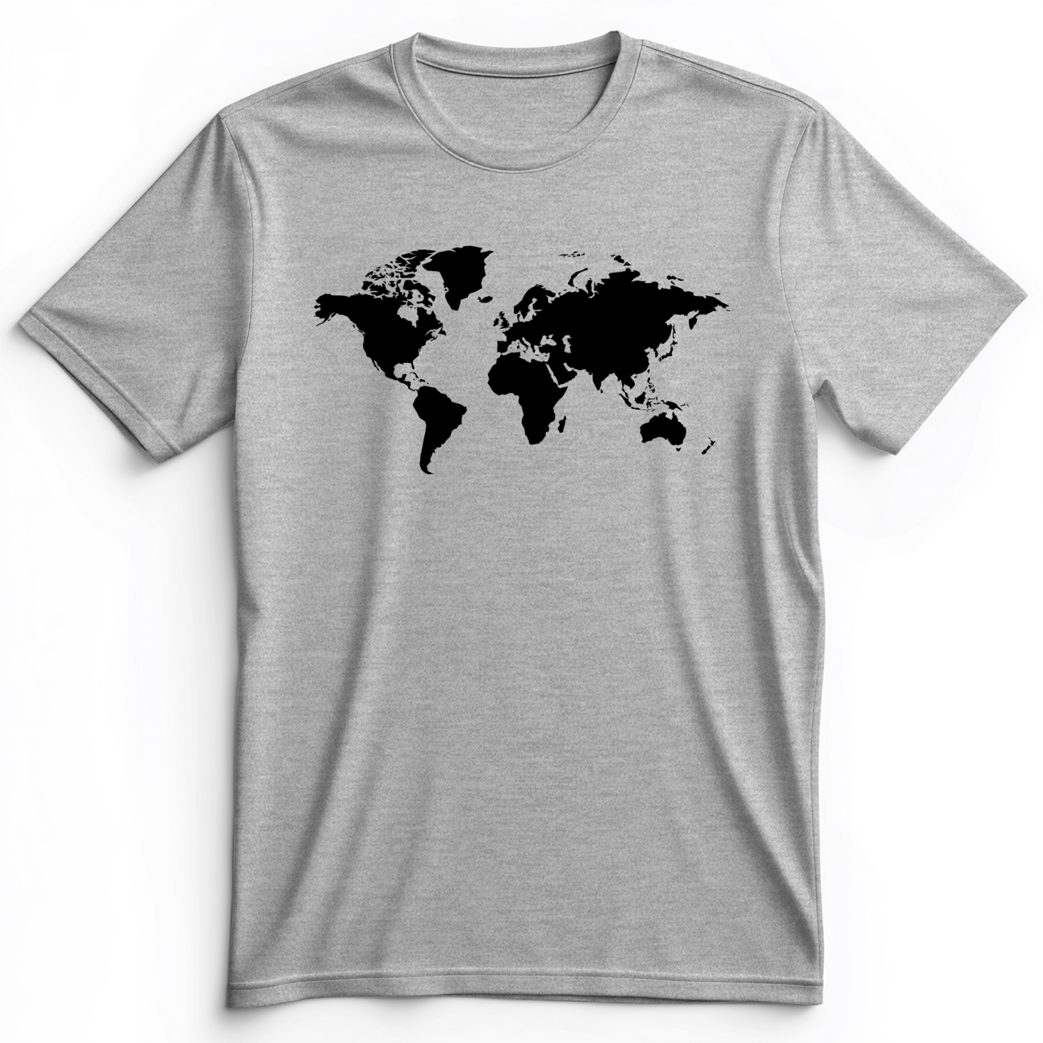 World Map Premium Tee Athletic Heather / S