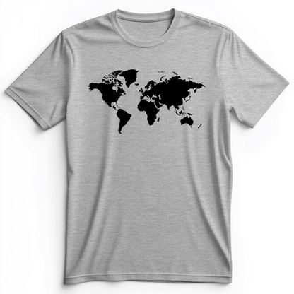 World Map Premium Tee Athletic Heather / S