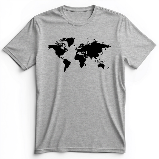 World Map Premium Tee Athletic Heather / S