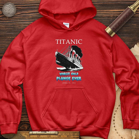 Worst Cold Plunge Ever Hoodie Red / S