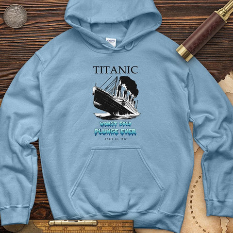Worst Cold Plunge Ever Hoodie Light Blue / S