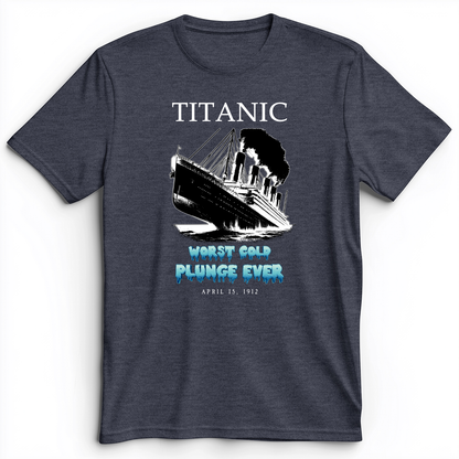 Worst Cold Plunge Ever Premium Tee Heather Navy / S