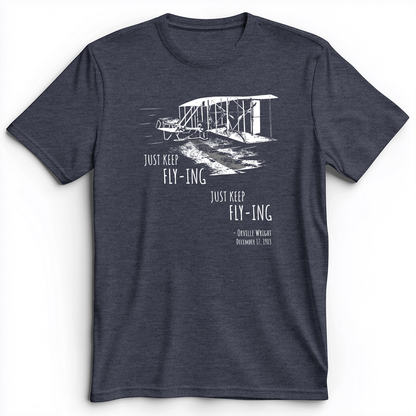 Wright Brothers Premium Tee Heather Navy / S