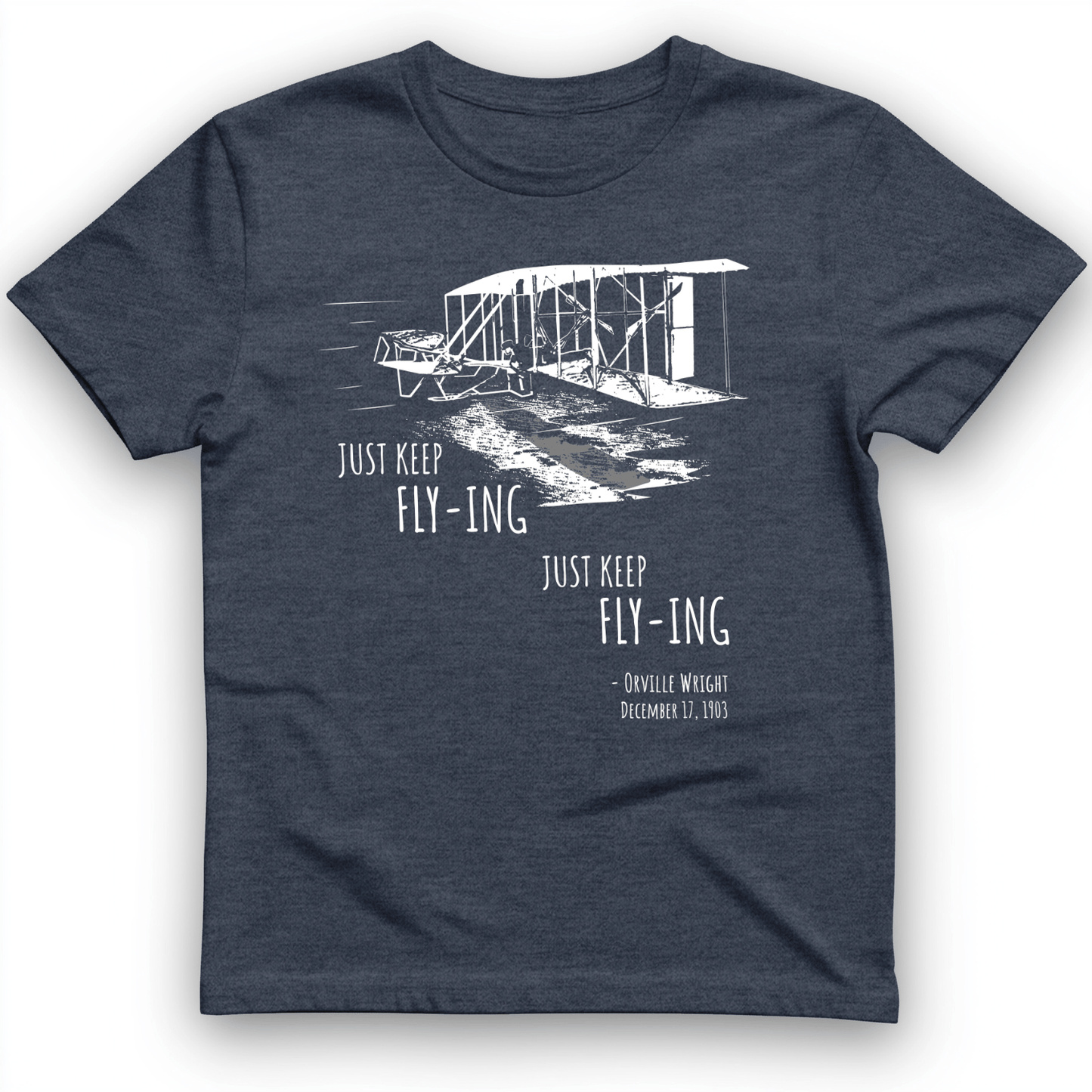 Wright Brothers T-Shirt Heather Navy / S
