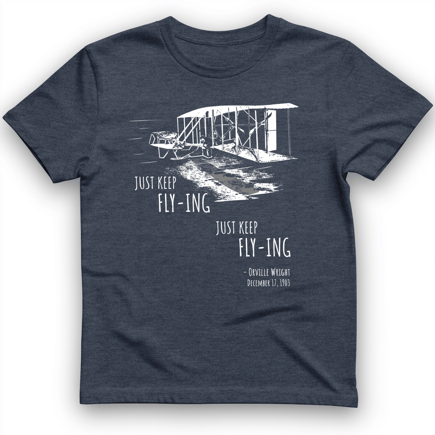 Wright Brothers T-Shirt Heather Navy / S